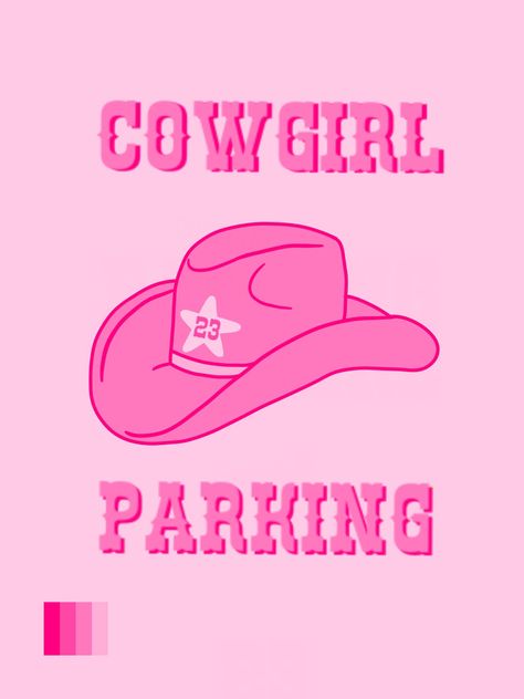 Senior Parking Spaces Girly, Cute Senior Parking Spot Ideas Pink, Barbie Senior Parking Spot, Parking Spot Painting High School Pink, Pink Cowgirl Painting, Parking Spot Painting, Parking Spot, Senior Year Fun, Cute Gifts For Friends