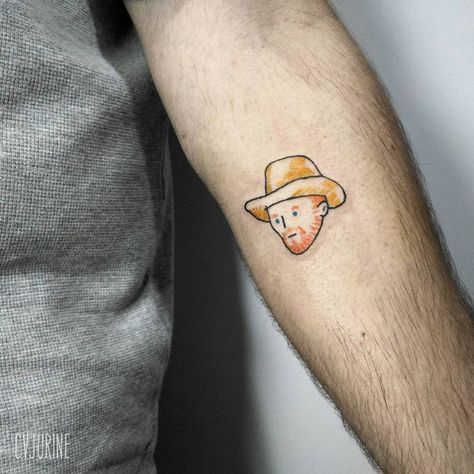 Classical Tattoos, History Tattoo Ideas, Van Gogh Tattoo, Art Inspired Tattoos, History Tattoos, Inspired Tattoos, Inspiration Tattoos, Disney Tattoo, Painting Tattoo