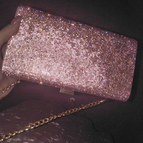 #purse #clutch #colettehayman #bag #pink #sparkle #glitter #rhinestones Photo is legally mine. Please contact before use. Pink Sparkly Purse, Prom Bag Aesthetic, Pink Prom Purse, Sling Bag Aesthetic, Birthday Tiktok, Light Pink Purse, Prom 23, Sparkly Bag, Prom Bag