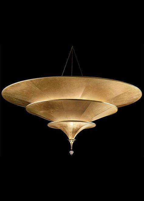 Color/Finish: GOLD LEAF Greek Mythology Icarus, Fortuny Lighting, Leaf Lamp, Mariano Fortuny, Artistic Lighting, Luxury Lamps, Shiny Objects, Functional Art, Ceiling Design