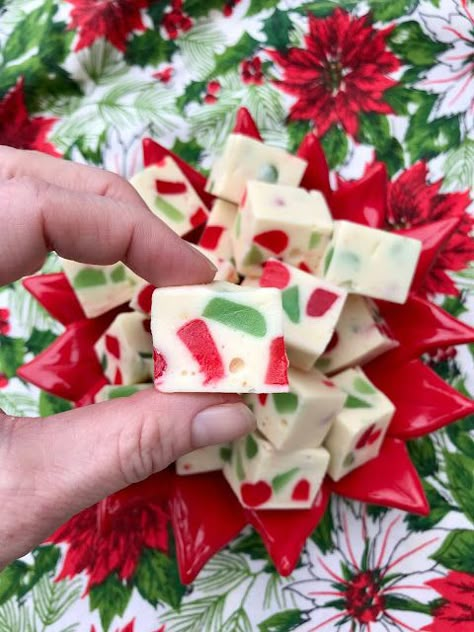 Spice Drops Candy Recipe, Old Fashioned Holiday Nougat, Gum Drop Cookies, Christmas Gumdrop Nougat, Gumdrop Nougat, Peanut Clusters In Crockpot, Spice Drops, Nougat Candy, Milk Chocolate Fudge