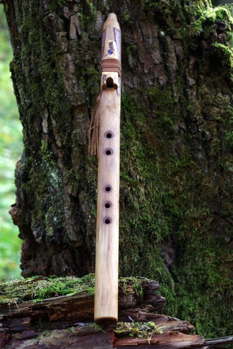 Native American Flute - key of F Hazel wood - unic, handmade 5 holes Beautiful expressive sound Arhaic aspect Totem with Amteist stone insert With protection case Price: 130Eur Sierra Aesthetic, Native American Instruments, Native American Aesthetic, Flute Aesthetic, Hazel Wood, Wind Instruments, Time Aesthetic, Native American Flute, Native Style