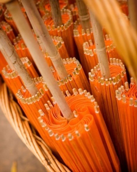 Cheerful Orange Beach Wedding Ideas Orange Stuff, Indian Destination Wedding, Paper Parasol, Aesthetic Orange, Orange Umbrella, Colour Wheel, Jaune Orange, Orange You Glad, Orange Aesthetic