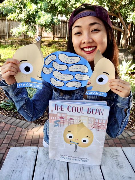 MaiStoryBook: The Cool Bean + *How to Be a Cool Bean* Craftivity – MaiStoryBook Cool Bean, Library Games, Bean Snacks, Reading Lesson Plans, Reading Adventure, Care For Others, Unit Plan, Reading Lessons, Reading Resources