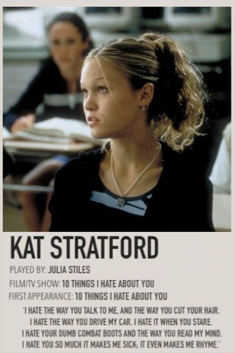 Kat Stratford Poster, Kat Stratford Room, Kat Stratford Hair, Kay Stratford, Character Polaroid, How To Get Smarter, Kat Stratford, Polaroid Posters, Wall Pics