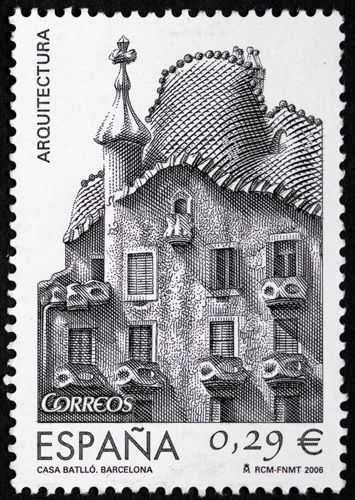 Barcelona Holiday Scrapbook, Travel Stamp, Hangover Kit, Old Stamps, Chat Board, Postage Stamp Art, Interesting Buildings, Barcelona Travel, Post Stamp