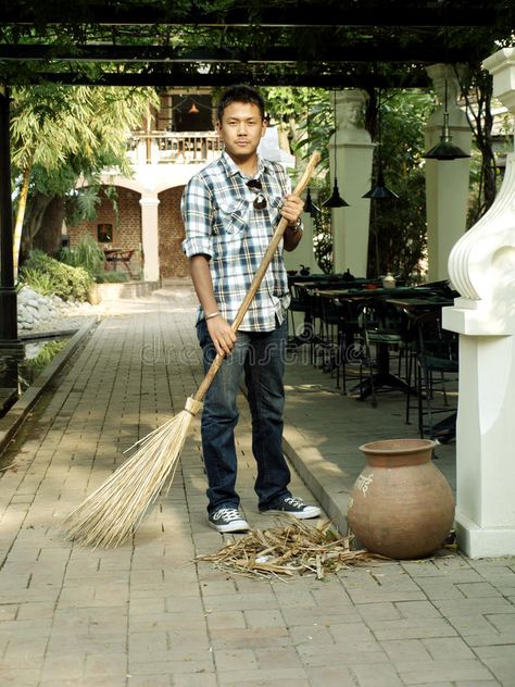 Sweeping Leaves. A man sweeping leaves with the broom , #Aff, #man, #Leaves, #Sweeping, #broom, #leaves #ad Sweeping Broom, Leaf Man, Clean Eats, Brooms, A Man, Art Decor, Photo Image, Stock Photos, Quick Saves