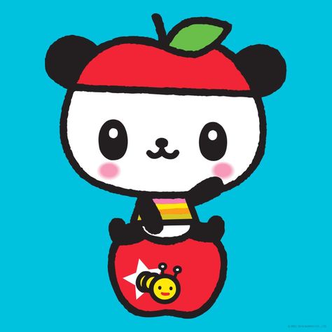 Pandapple Icon, Pandapple Sanrio, Panda Babies, Sanrio Merch, Ueno Zoo, Sanrio Icons, Apple Berry, Panda Images, Panda Illustration