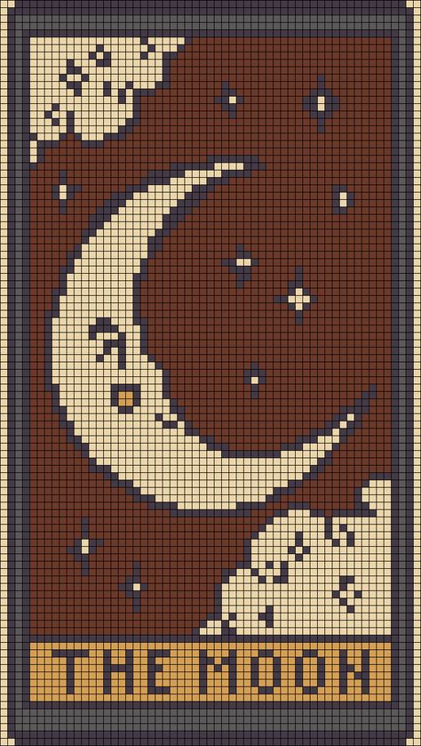 Alpha pattern #76366 variation #304345 | BraceletBook Sun And Moon Alpha Pattern, Moon Alpha Pattern, Sun And Moon Tapestry, Easy Pixel Art, Pixel Crochet, Tapestry Crochet Patterns, Pixel Pattern, Tapestry Crochet, Alpha Patterns