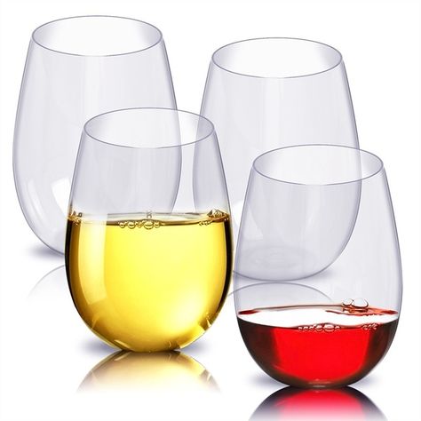 4pcs Shatterproof PCTG Plastic Drinks Tumbler Wine Glass Transparent Reusable Unbreakable Fruit Juice Cups Glasses Plastic Wine Glasses, Tumbler Glasses, Drinkware Sets, Tumbler Glass, Beer Cup, Plastic Glasses, Red Wine Glasses, Wine Parties, Stemless Wine Glasses