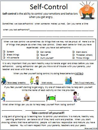 Impulse Control, Teaching Social Skills, Behaviour Management, Social Thinking, School Social Work, Therapeutic Activities, Counseling Activities, Counseling Resources, Therapy Worksheets