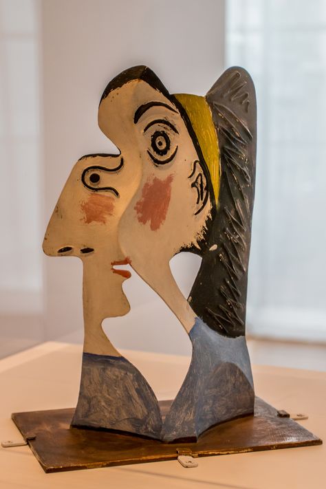 https://flic.kr/p/Efn3fR | Pablo Picasso, Head of a Woman, Mougins, 1962 | Painted sheet metal and iron wire Pablo Picasso Sculptures, Picasso Self Portrait, Picasso Faces, Picasso Sculpture, Picasso Inspired, Pablo Picasso Art, Sculpture Head, Picasso Style, Surrealism Art