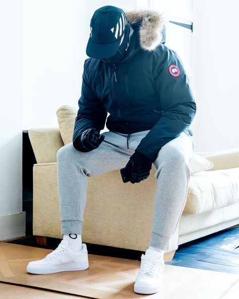 Bad Boy Style, Uk Rap, Drip Fits, Canada Goose Parka, Canada Goose Mens, Gangsta Style, Mens Down Jacket, Professional Clothing, Nike Tech Fleece