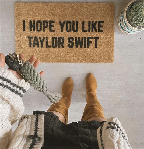 I Hope You Like Taylor Swift Doormat, Fantasy Apartment, Ventura Homes, Bad Words Quotes, Custom Door Mat, Apartment Vibes, Franklin Tn, Custom Doormat, City Apartment