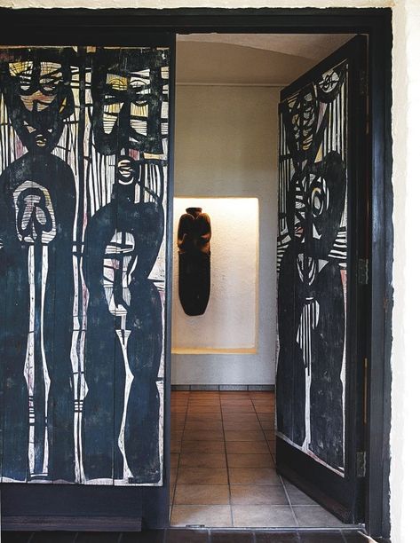 African Art Gallery, African Interior Design, African Interior, South African Art, South African Artists, African Artists, African Decor, Open Door, Tableau Art