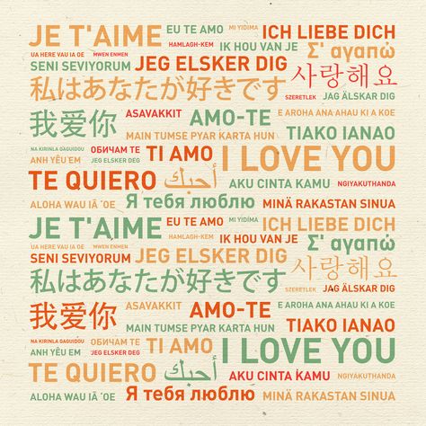 I Love You Languages, Three Letter Words, Falling In Love Quotes, Happiness Quotes, I Love U, Different Languages, Love Phrases, Inspirational Quotes About Love, I Love You All