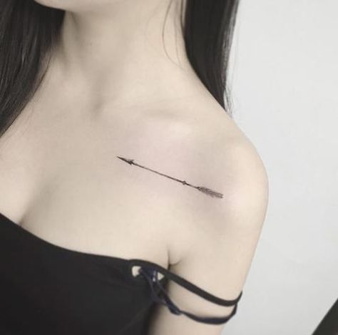 Sexy Should Arrow Tattoo Placement - MyBodiArt Arrow Tattoo Placements, Meaning Of Arrow Tattoo, Small Arrow Tattoos, Arrow Tattoos For Women, Glyph Tattoo, Arrow Tattoo Design, Small Shoulder Tattoos, Dragon Tattoo For Women, Arrow Tattoo