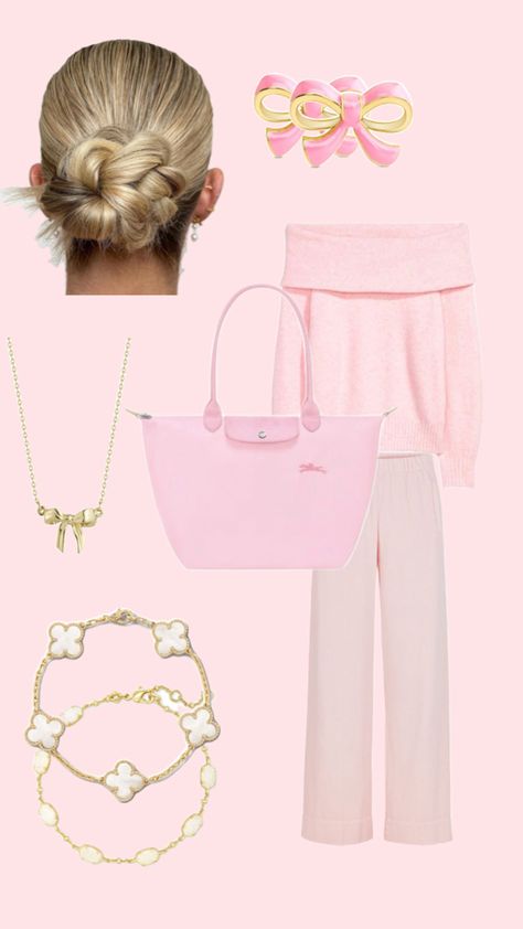 Pink Longchamp bag styled Pink Longchamp Bag Outfit, Long Champ Outfit, Pink Longchamp Bag, Longchamp Bag Outfit, Longchamp Outfit, Pink Wardrobe, Longchamp Bag, Bag Outfit, Outfit Pink