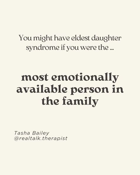 Unpopular opinion : you don't need to be the eldest daughter to experience eldest daughter pressures. I spoke about this on @threads and so many fellow youngest daughters had a lot to say on this. "Eldest daughter syndrome" comes from having to take on too much responsibility as a child. Usually due to being the oldest and the female child. But there are so many other nuances that can lead the rest of us to feel it too. "Eldest daughter syndrome" is a type of parentification where you had... Parentification Daughters, Youngest Daughter Quotes, Eldest Daughter Quotes, Eldest Daughter Syndrome, The Eldest Daughter, Oldest Daughter, Eldest Daughter, The Best Revenge, Unpopular Opinion