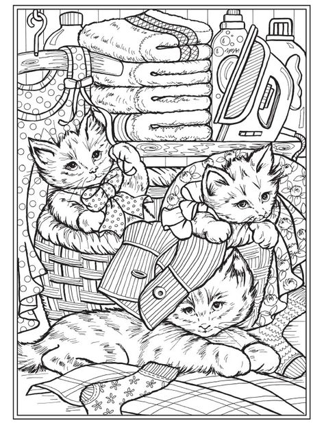 Dover Coloring Pages, Dover Publications Coloring, Creative Haven Coloring Books, Free Christmas Coloring Pages, Colouring Pictures, Cat Coloring Book, Cat Coloring, Dover Publications, Fall Coloring Pages