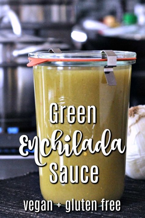 Gf Enchilada Sauce, How To Make Green Enchilada Sauce, Siete Enchilada Sauce Recipes, Gluten Free Enchilada Sauce, Vegan Enchilada Sauce, Nightshade Free Enchilada Sauce, Fire Roasted Peppers, Homemade Green Enchilada Sauce, Enchiladas Vegan