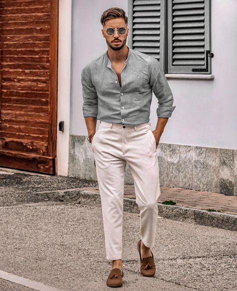 Summer Wedding Man Guest, Casual Summer Wedding Guest Outfit, Linen Men Outfit, Italy Spring Outfits, Linen Outfit Men, Summer Wedding Men, Mens Wedding Guest Outfit, Wedding Guest Outfit Men, Italy Spring