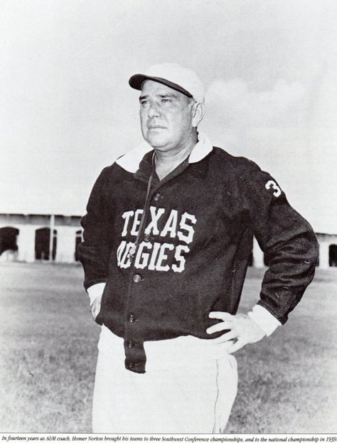 Texas A & M head football coach Homer Norton ('34-'47) Paul Bear Bryant, A&m Football, Aggie Football, Bear Bryant, Alabama Crimson Tide Football, Texas Aggies, Nick Saban, Crimson Tide Football, Texas A M University