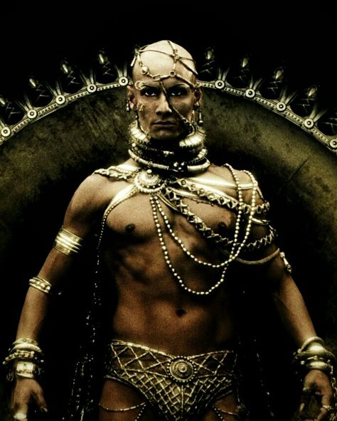 Xerxes I, King of Kings. Brazilian actor Rodrigo Santaro portrays the formidable antagonist in Zack Snyder's 300, (2006). Xerxes 300, 300 Movie, Movie Bloopers, Rodrigo Santoro, Cancel Culture, Spy Kids, Movies And Series, Tom Hanks, Bloopers