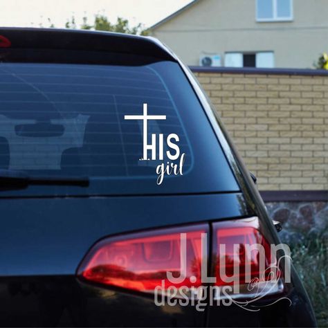 Christian Car Decals, Cross Sticker, Pink Car Accessories, Jesus Christ Cross, Christ Cross, Christian Shirts Designs, Girl Car, Jesus Christ Artwork, Car Window Stickers