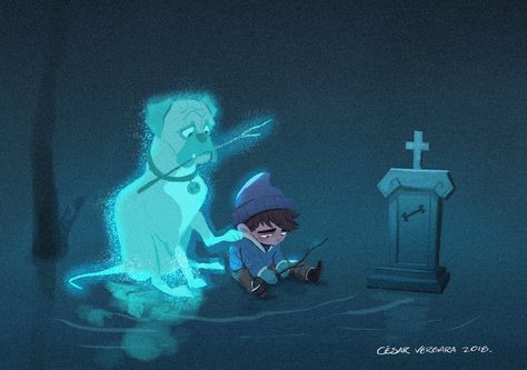 ArtStation - Ghost - Character Design Challenge Winner (oct 2018), Cesar Vergara Lucas Arts, Character Design Challenge, Psy I Szczenięta, Ghost Dog, Design Challenge, 2d Animation, A Ghost, Character Design References, Design Challenges