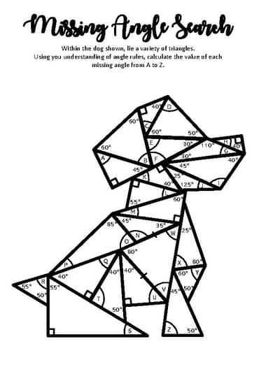 Missing Angles In Triangles, Angles Activities, Angles Math Activity, Math Enrichment, Middle School Math Classroom, Isosceles Triangle, Math Intervention, Math Instruction, Math Strategies