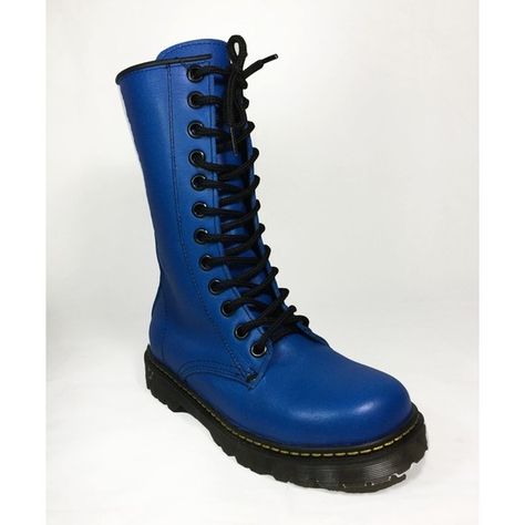 Blue Combat Boots, Shoes Boots Combat, Blue Boots, Dr. Martens Boots, Blue Leather, Royal Blue, Blue Black, Combat Boots, Black Boots