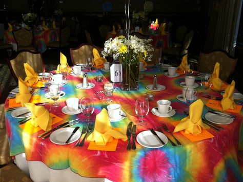 we love the '60s party ideas | We love mixing it up with some theme parties. Though we LOVE weddings ... Tie Dye Wedding, 60s Party Themes, Sixties Party, 1970s Party, Decades Party, 60s Theme, 70's Party, 1960s Party, Shell Wedding