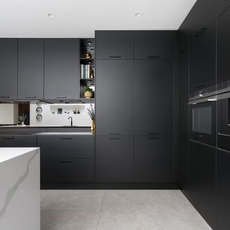 Ultra Matt Black - Parkes Interiors Silestone Worktop, Black Modern Kitchen, Exclusive Homes, Interior Fit Out, Victorian Home, Black Doors, Kitchen Paint, Kitchen Projects, How To Make Tea