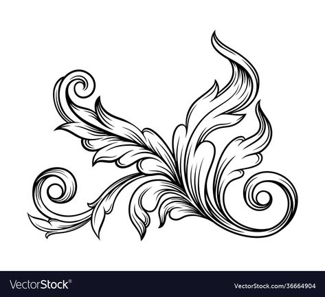 Scroll Tattoos, Motif Vector, Style Baroque, Spiral Design, Arabesque, Royalty Free Photos, Png Images, Vector Art, Swirl