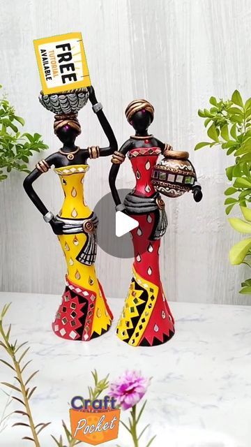 African Dolls Handmade, Old News Paper, Kalash Decoration, African Doll, African Ladies, Watercolor Scenery, African Dolls, News Paper, Doll Handmade