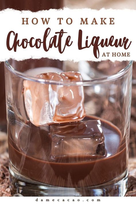 Godiva Chocolate Liquor, Homemade Liqueur Recipes, Homemade Alcohol, Homemade Liquor, Brewing Recipes, Liquor Recipes, Chocolate Wine, Liqueurs Recipes, Chocolate Liquor