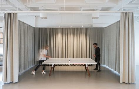 Kjellander Sjöberg · KS Studio Table Tennis Room, Pong Table, Office Snapshots, Household Furniture, Ping Pong Table, Front Room, Ping Pong, 인테리어 디자인, Open Space