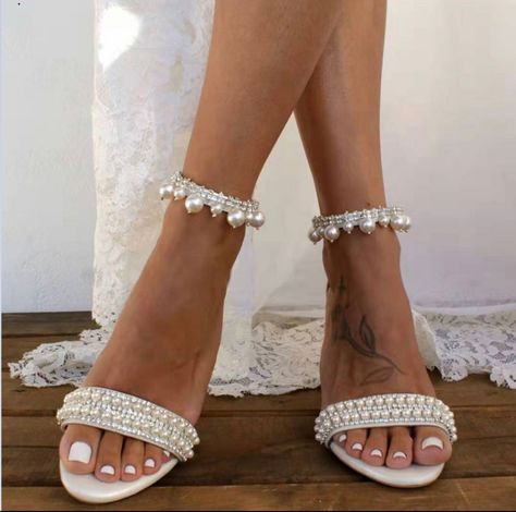 Metallic Bodysuit, Ankle Strap Chunky Heels, Party Dresses Online, Short Sleeve Shirt Women, Rhinestone Sandals, Wedding Sandals, White Rhinestone, Mini Shirt Dress, Peep Toe Heels