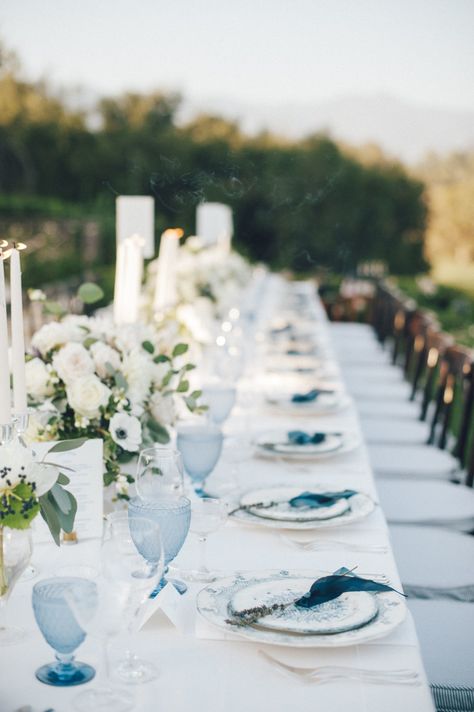 table décor trends we are loving for 2017 Shades Of Blue Wedding, Light Blue Wedding Colors, Blue Wedding Decor, Classic Blue Wedding, French Blue Wedding, Blue Wedding Decorations, Wedding Table Designs, Blue Wedding Inspiration, Light Blue Wedding