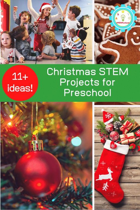 Christmas STEM Projects for Preschool Stem Challenges Middle School, Christmas Stem Projects, Stem Activities For Preschool, Stem Activities For Kindergarten, Middle School Stem, Holiday Stem Activities, Christmas Stem Challenge, Stem Activities Middle School, Christmas Stem Activities