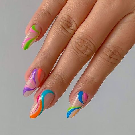 Summer Nails 2023, Multicolored Nails, Cute Gel Nails, Nails 2023, Rainbow Nails, Hot Nails, Dream Nails, Fire Nails, Funky Nails