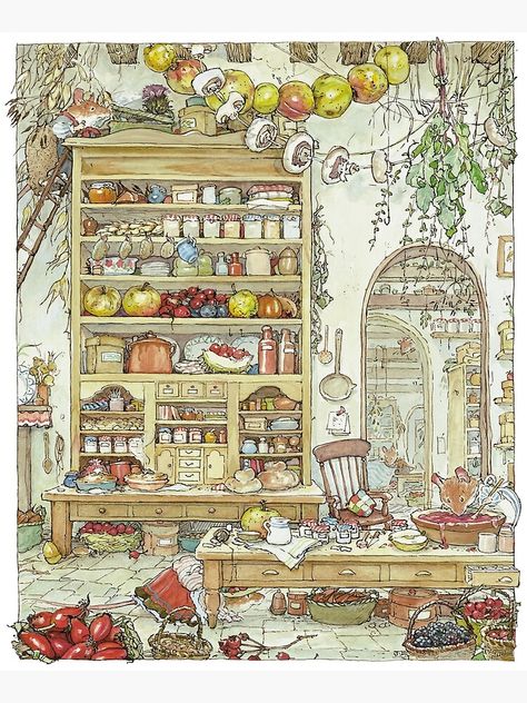 Jill Barklem, Illustration Kunst, Brambly Hedge, 동화 삽화, Marjolein Bastin, Purple Home, Kitchen Posters, Illustration Vintage, Art Et Illustration