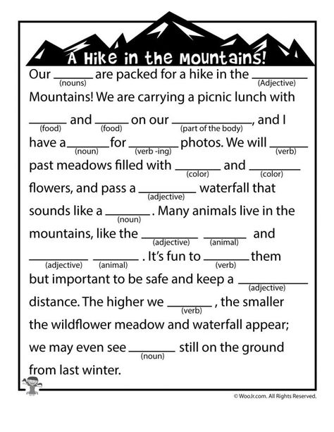 Summer Mad Libs | Woo! Jr. Kids Activities Free Mad Libs, Free Printable Mad Libs, Kids Mad Libs, Funny Mad Libs, Mad Libs Printable, Free Printable Envelopes, Ad Libs, Coloring Activities, Scout Activities