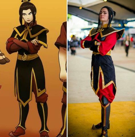 Azula Costume Diy, Azula Cosplay Diy, Azula Halloween Costume, Azula Avatar Wallpaper, Azula Costume, Azula Gif, Azula Mai And Ty Lee, Azula X Ty Lee, Ty Lee Cosplay