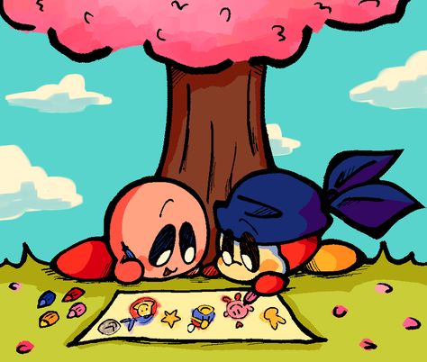 Kirby And Bandana Waddle Dee, Waddle Dee Fanart, Bandana Waddle Dee, Bandana Dee, Kirby Collection, Kirby Fanart, Waddle Dee, Kirby Memes, Kirby Stuff