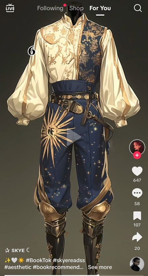 Dnd Mens Fashion, Mages Clothes, Regal Fantasy Outfits Male, Bard Outfit Aesthetic, Fancy Male Outfits Aesthetic, Male Space Outfit, Fancy Mask Design, Fantasy God Outfits Design Male, Astrology Outfits Male