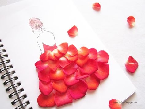 Flower art Rose Petals Craft, Dried Flowers Crafts, Flower Petal Art, Flower Crafts Kids, Dried Flowers Diy, Sunset Canvas Painting, Entryway Art, Real Rose Petals, Pressed Flower Crafts