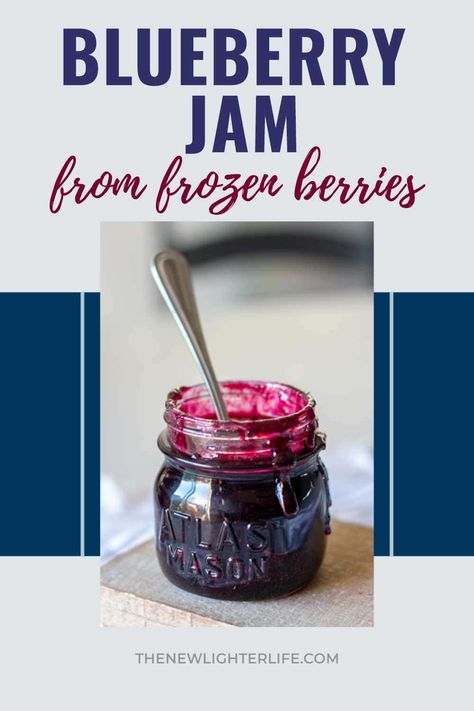 You can make this blueberry jam any time of the year with frozen blueberries. This is especially nice if you are unable to grow blueberries in your area or get them in bulk. Blueberry Jam Recipe Using Frozen Blueberries, Blueberry Jam With Frozen Blueberries, Wild Blueberry Jam Recipe, Cooked Blueberry Jam With Certo, Uses For Frozen Blueberries, Homemade Jam From Frozen Fruit, Ways To Use Frozen Blueberries, Canned Blueberry Jam, Sure Jell Blueberry Jam Recipe