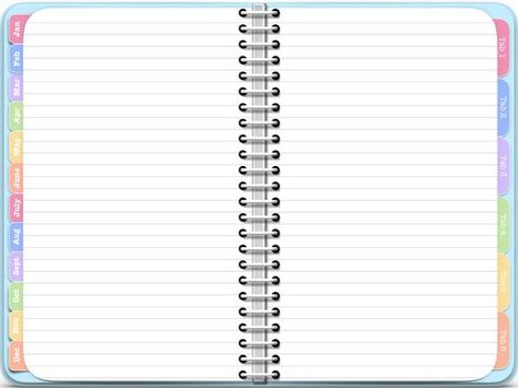Digital Planner Calendar, Vertical Weekly Planner, Calendar Notebook, Notebook Templates, Planner Vertical, Year Planner, Book Background, Powerpoint Background Design, Creative Idea